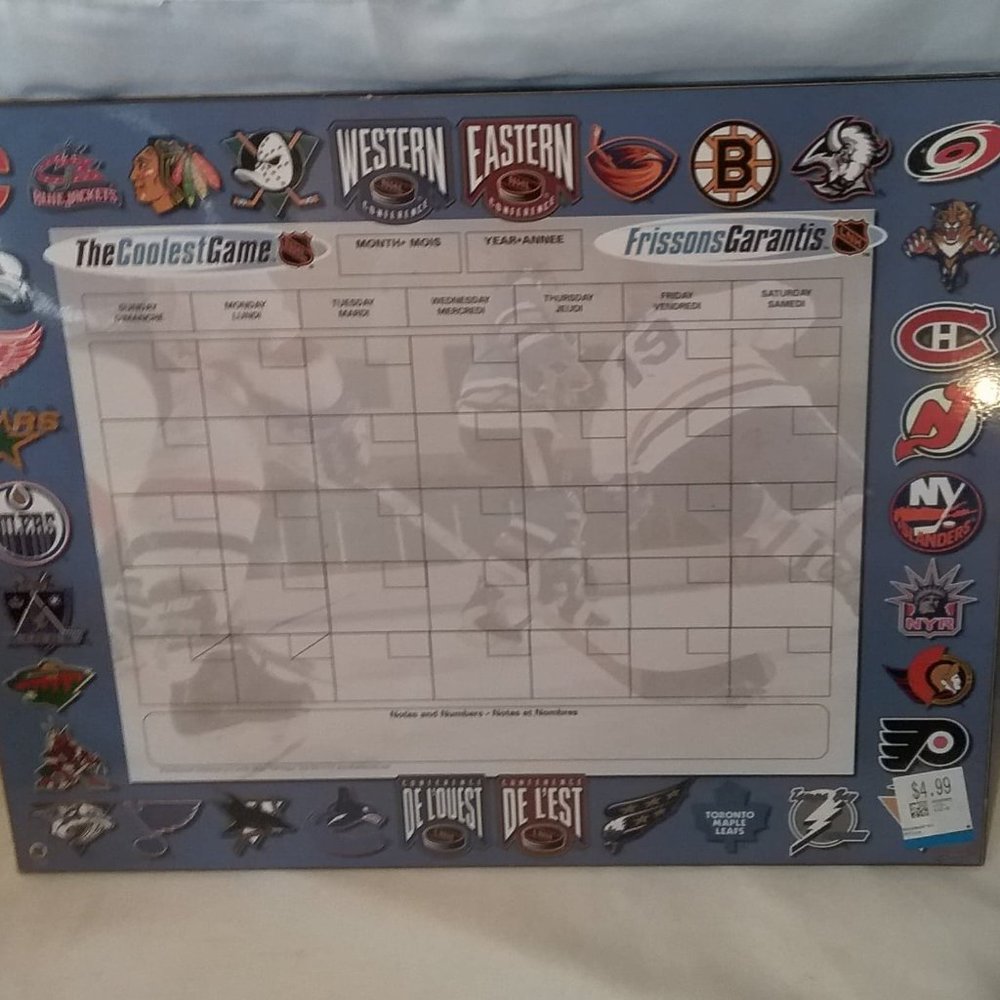 hockey team dry erase board